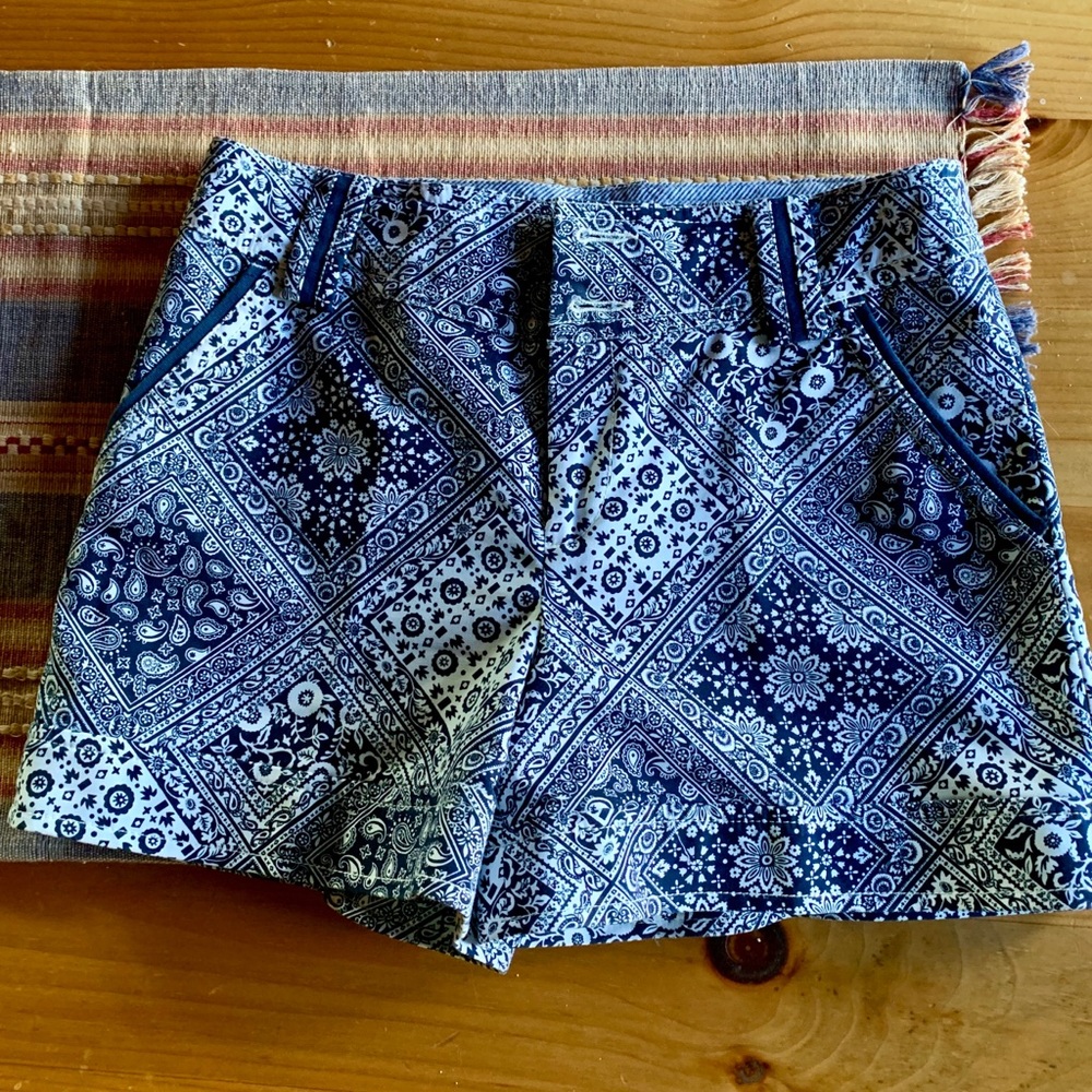 Anthropologie Tile Print Shorts
